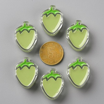 Transparent Enamel Acrylic Beads X1-TACR-S155-003D-1
