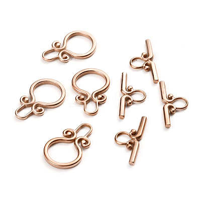 Ion Plating(IP) 304 Stainless Steel Toggle Clasps STAS-D142-03A-RG-1