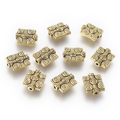 Tibetan Style Alloy Rectangle Beads GLF0660Y-NF-1