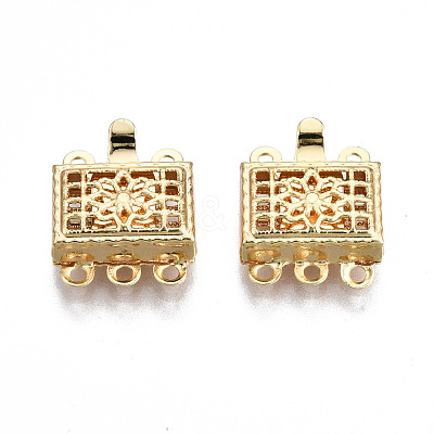 Brass Box Clasps KK-S356-311-NF-1
