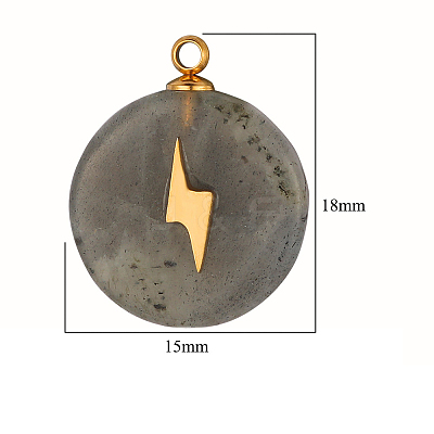 Natural Labradorite Pendants FIND-PW0015-02B-02-1