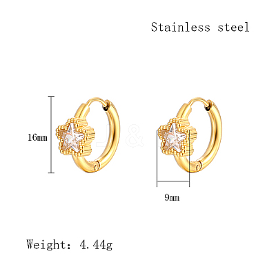 Cubic Zirconia Hoop Earrings VX9431-04-1