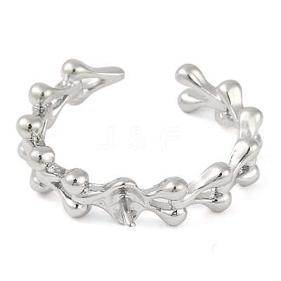 Brass Cuff Finger Ring Settings KK-L219-15B-P-1
