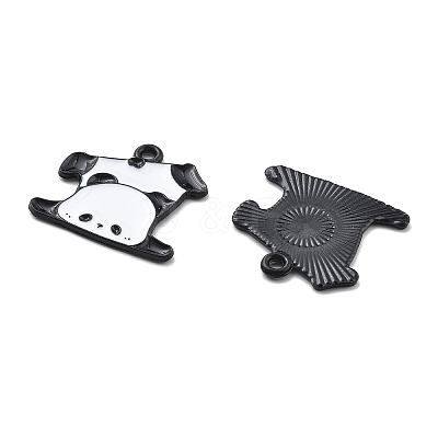 Panda Theme Alloy Enamel Pendants ENAM-F150-02-1