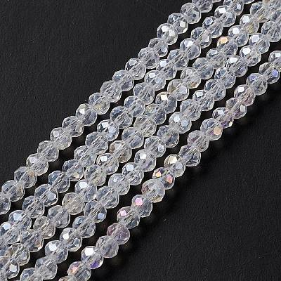 Crystal Glass Rondelle Beads Strands EGLA-F049C-03-1