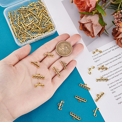 80Pcs 4 Styles Alloy Chandelier Component Links FIND-PH0022-78AG-1