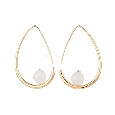 Natural White Moonstone Dangle Earrings EJEW-JE03593-02-1