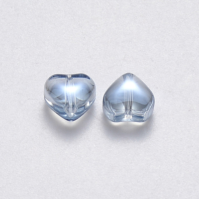 Transparent Spray Painted Glass Beads X-GLAA-R211-02-D04-1
