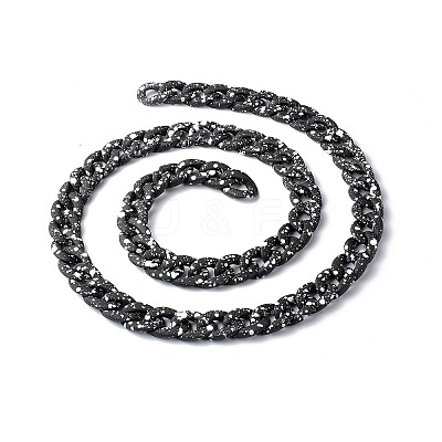 Spray Painted CCB Plastic Curb Chains & Cable Chains AJEW-JB01046-1
