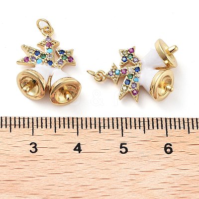 Christmas Theme Rack Plating Brass Pendants KK-M280-11G-G-1