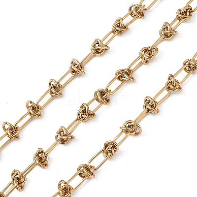 Ion Plating(IP) 304 Stainless Steel Knot Link Chains CHS-C007-01G-1