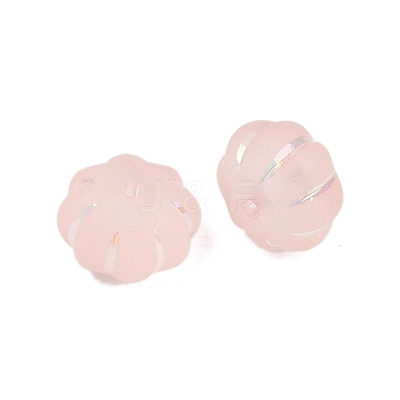 Frosted Transparent Acrylic Beads OACR-P029-03B-02-1