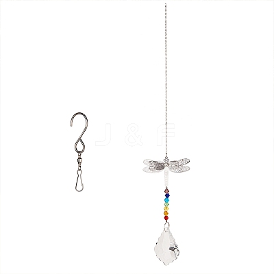 Crystal Ceiling Fan Pull Chains Chakra Hanging Pendants Prism AJEW-GF0001-28-1
