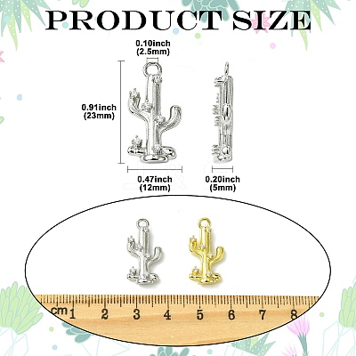 8Pcs 2 Colors Brass Micro Pave Cubic Zirconia Pendants KK-CJ0003-13-1