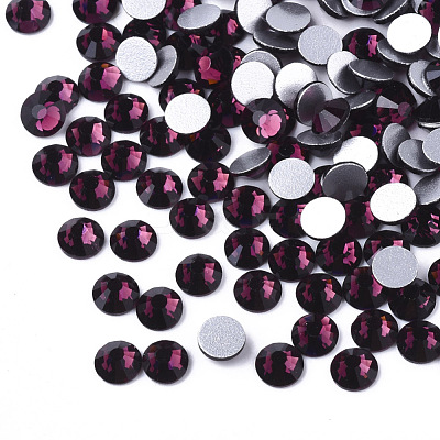 Glass Flat Back Rhinestone Cabochons RGLA-S002-12SS-22-1