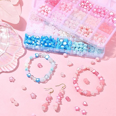 DIY Acrylic Beads Jewelry Making Findings Kits DIY-YW0009-81A-1