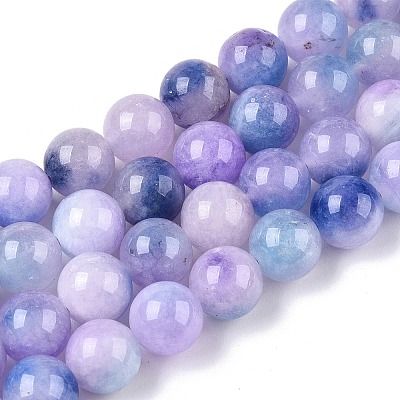 Dyed Natural White Jade Beads Strands G-T138-10mm-210-13-1