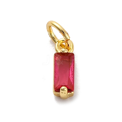 Brass Pave Cubic Zirconia Charms KK-F894-13G-05-1