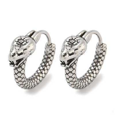 316 Surgical Stainless Steel Hoop Earrings EJEW-D096-13F-AS-1