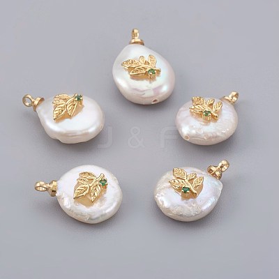Natural Cultured Freshwater Pearl Pendants PEAR-F008-08G-1
