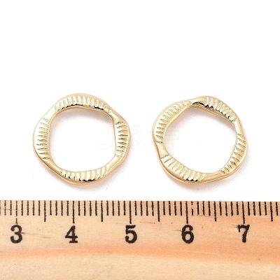 Rack Plating Brass Linking Rings KK-C063-26G-1