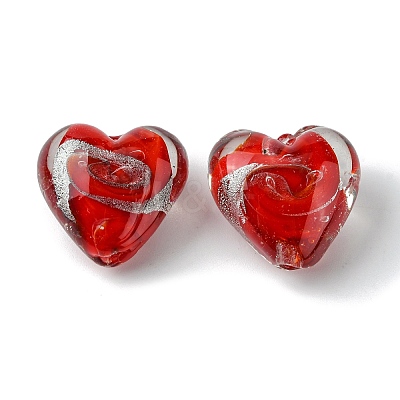 Handmade Silver Foil Glass Beads FOIL-B001-05D-1
