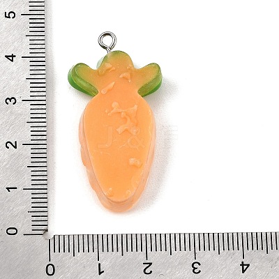 Transparent Resin Imitation Fruit & Vegetable Pendants RE-CBAB567-01-1