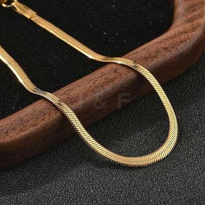 304 Stainless Steel Herringbone Chains Bracelet for Men Women BJEW-D450-01G-03-1