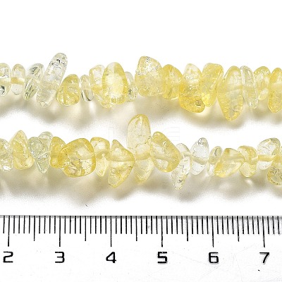 Transparent Crackle Glass Beads Strands GLAA-U004-01E-1