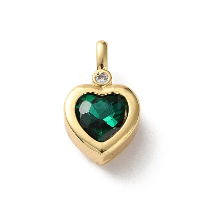 Brass Rhinestone Pendants KK-P320-05G-01-1