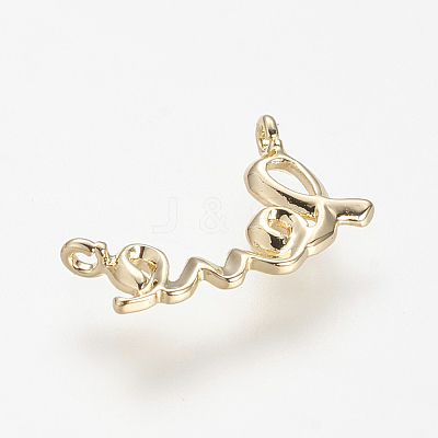 Brass Charms X-KK-R037-186G-1