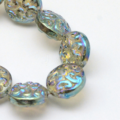 Electroplate Glass Beads Strands X-EGLA-Q063-04-1