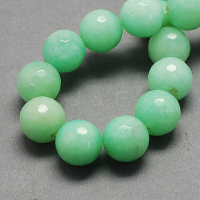 Natural White Jade Bead Strands G-R166-14mm-M2-1