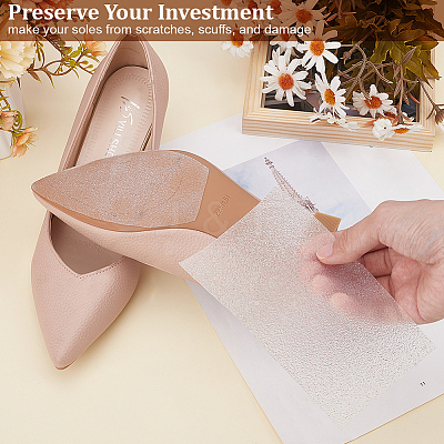 Rubber Self Adhesive Shoes Sole Protector Sticker DIY-WH0504-858B-01-1