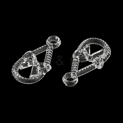 Transparent Acrylic Pendants TACR-G048-24-1