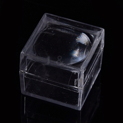 Transparent Plastic Ring Viewer Magnifier Boxes CON-K007-02B-1