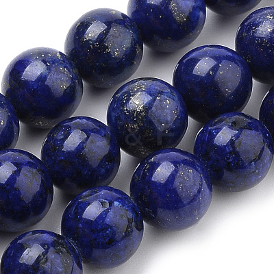 Natural Lapis Lazuli Beads Strands G-S259-43-6mm-1