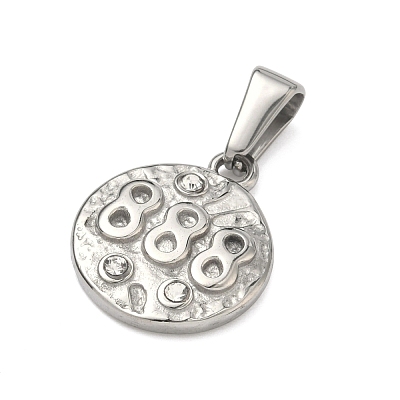 Textured 304 Stainless Steel Pendants STAS-A140-02P-8-1