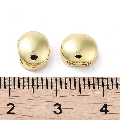 Oval Brass Beads KK-E102-25G-02-1
