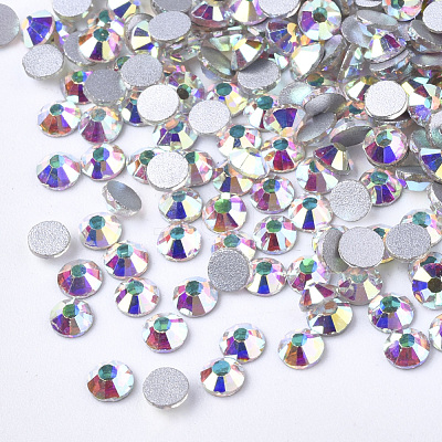 Glass Rhinestone Flat Back Cabochons RGLA-S002-10SS-15-1