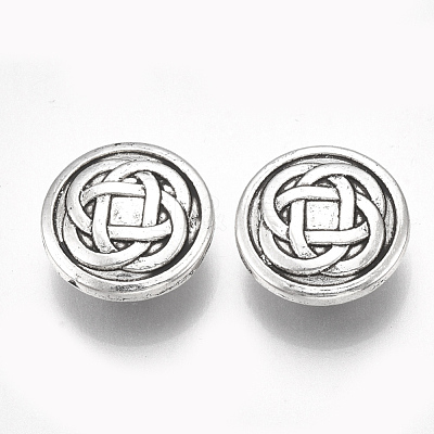 Tibetan Style Alloy Shank Buttons X-TIBE-31215-060AS-RS-1