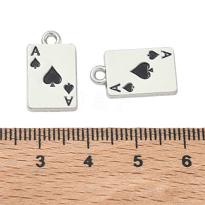 Playing Cards Alloy Enamel Pendants FIND-D044-27P-01-1