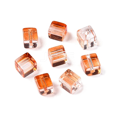 Baking Paint Transparent Glass Beads DGLA-N005-01A-08-1