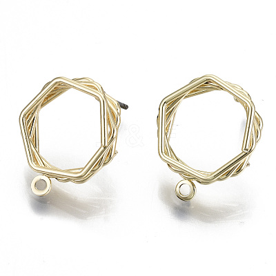 Alloy Stud Earring Findings PALLOY-N155-57A-01-NR-1