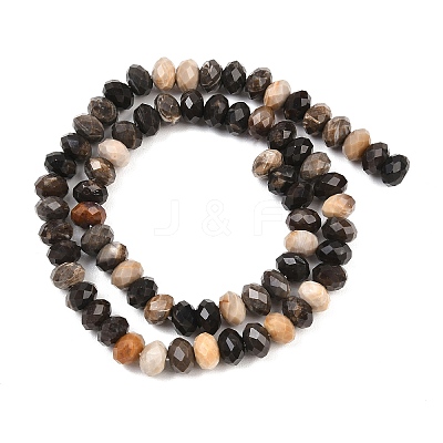 Natural Black Agate Beads Strands G-C259-A38-5x8mm-1