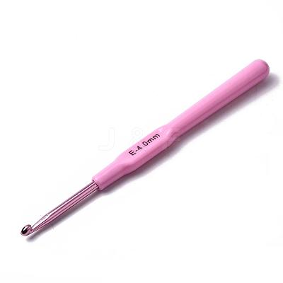 Plastic Handle Alloy Crochet Hooks Needles TOOL-R052-1
