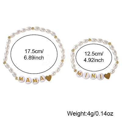 Mama Mini Acrylic Beaded Stretch Bracelet Sets TO3348-1