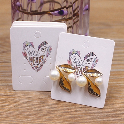 Rectangle Paper Earring Display Card with Hanging Hole CDIS-C004-01D-1