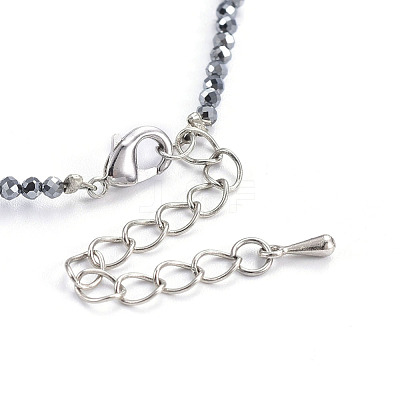 Terahertz Stone Beaded Necklaces NJEW-F245-A05-1
