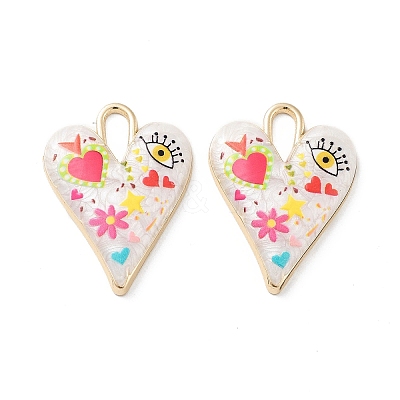 Rack Plating Alloy Enamel Pendants FIND-C050-09G-03-1
